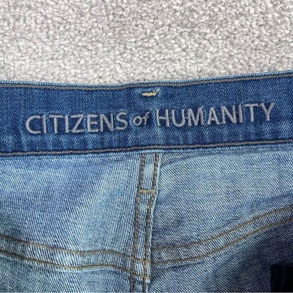 Citizens of Humanity Dani Jeans Women's 25 Blue Cropped Straight Low Rise Dark - Picture 5 of 14